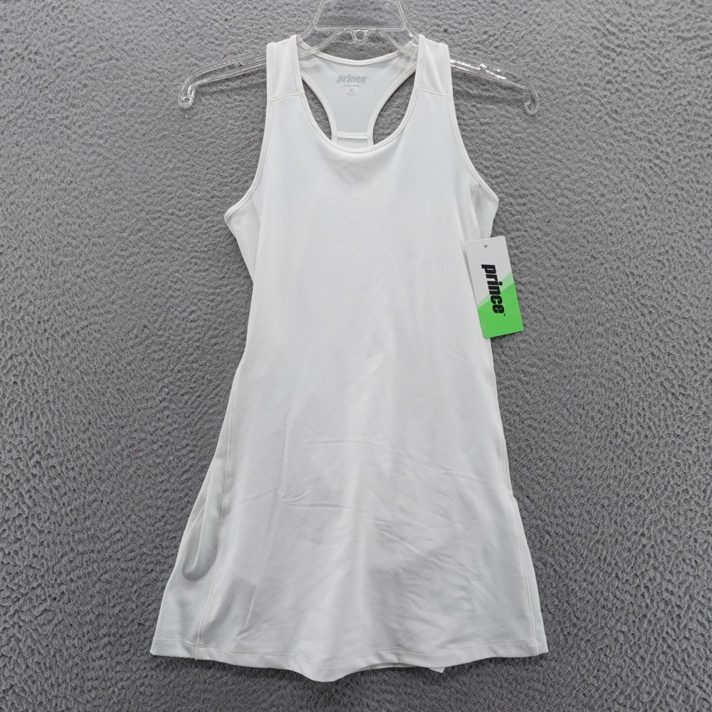 Prince Girls Match Tennis Dress White Racerback with Undershort Small 8-9 NEW